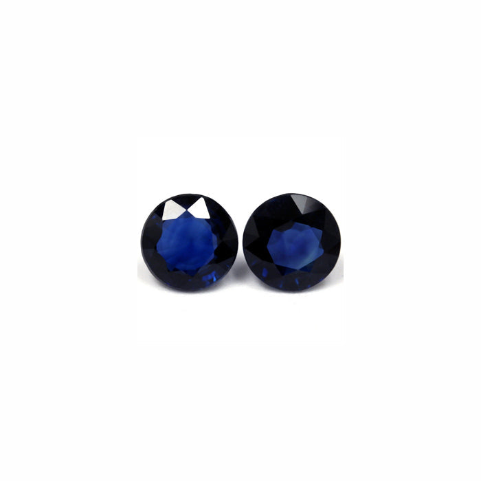 BLUE  SAPPHIRE Round Matched Pair 3.36 cttw.