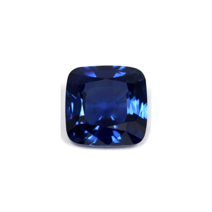 BLUE SAPPHIRE GIA Certified 2.98 cts.  Cushion