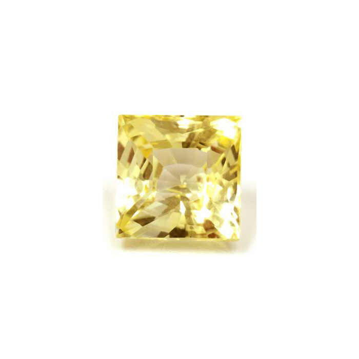Yellow Sapphire Square GIA Certified Untreated 3.59cts.