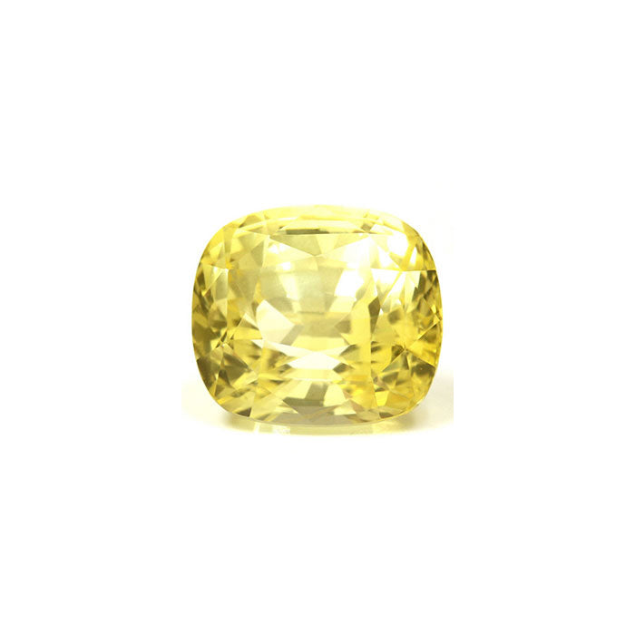 Yellow Sapphire Cushion GIA Certified Untreated  8.05cts.