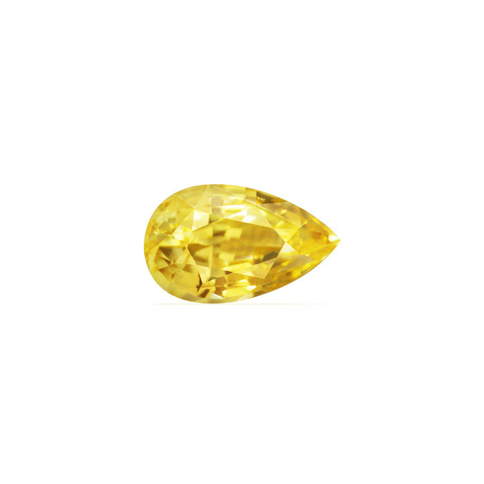 Yellow Sapphire Pear GIA Certified Untreated 3.31 cts.
