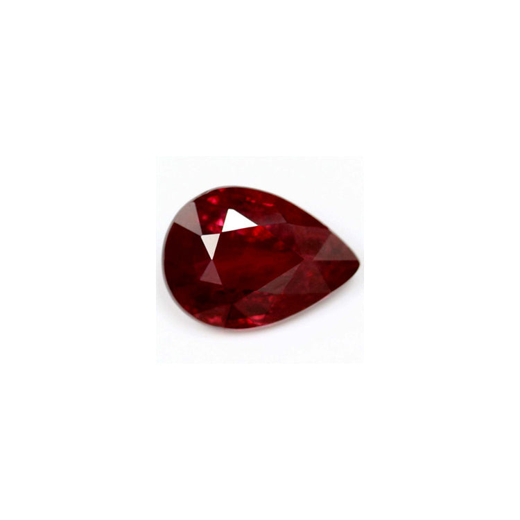 Ruby Pear GIA Certified Untreated 3.06cts.
