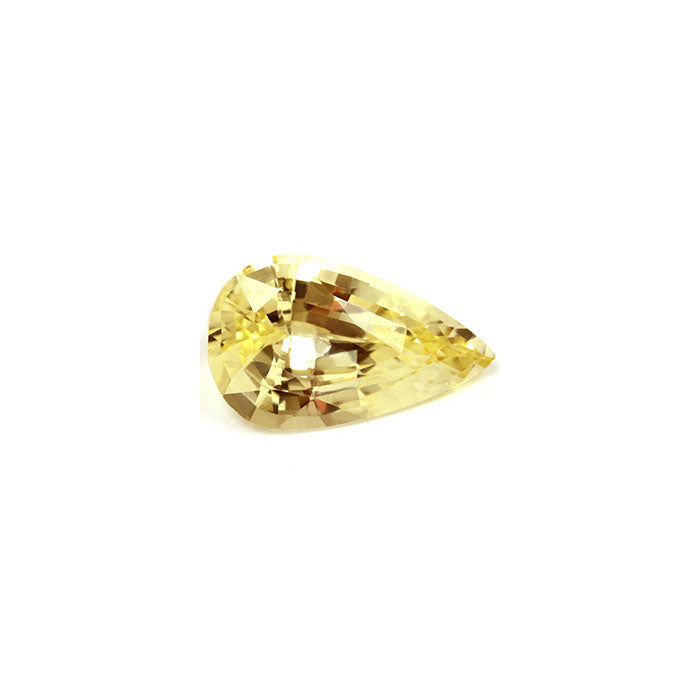 Yellow Sapphire Pear GIA Certified Untreated 4.20cts.
