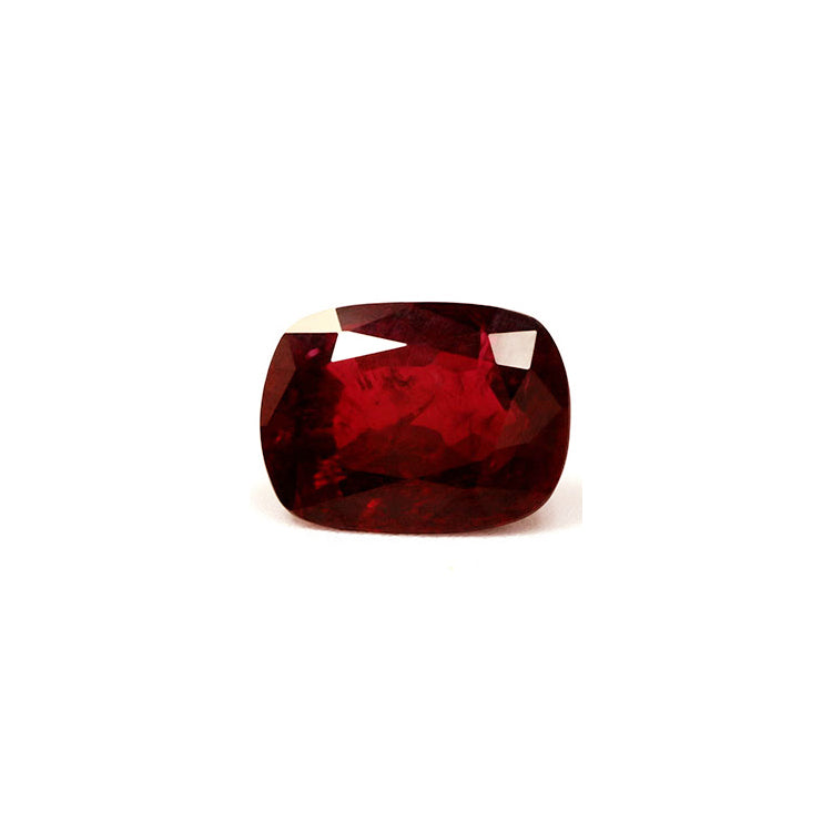 Ruby Cushion GIA Certified Untreated 2.96  cts.