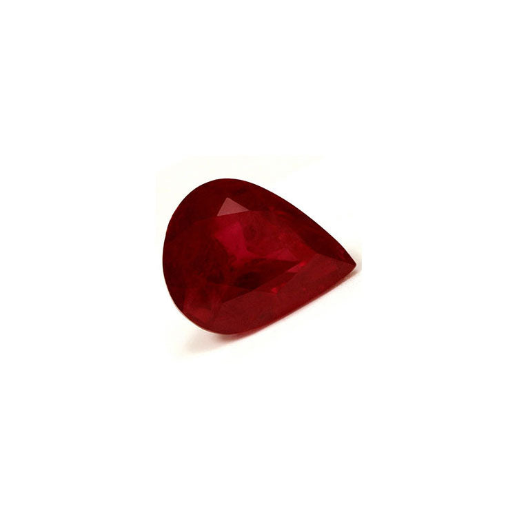 Ruby Pear GIA Certified Untreated 3.12  cts.