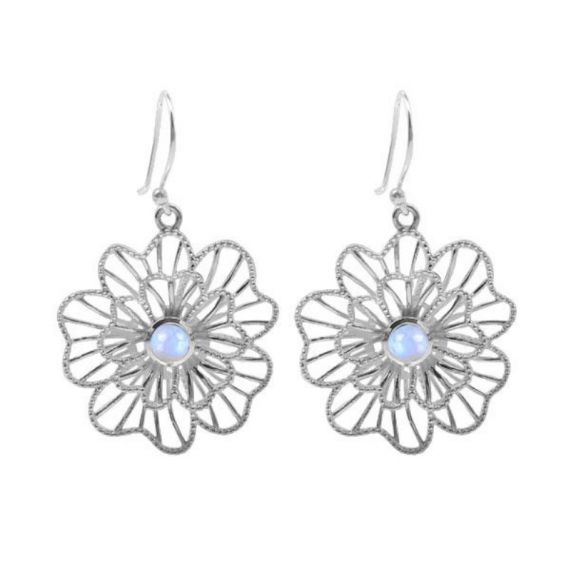 Flower moonstone Earring