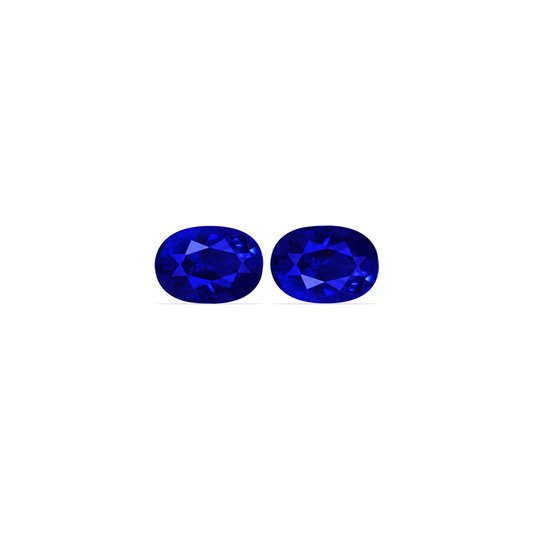BLUE SAPPHIRE Oval Matched Pair 10.75 cttw. GIA Certified