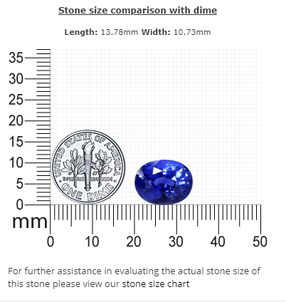 BLUE SAPPHIRE Oval 11.03 cts.GIA Certified  Untreated