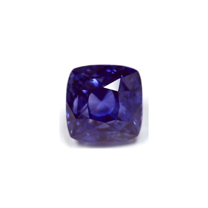 BLUE SAPPHIRE GIA Certified Untreated  5.39 cts. Cushion