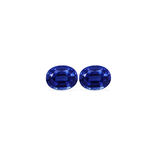 BLUE SAPPHIRE GIA Certified Untreated 5.56 cttw. Oval  Matched Pair