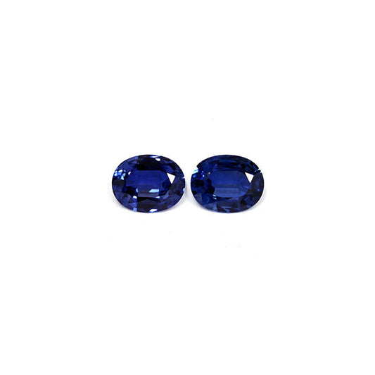 BLUE SAPPHIRE GIA Certified Untreated 5.70 cttw. Oval Matched Pair