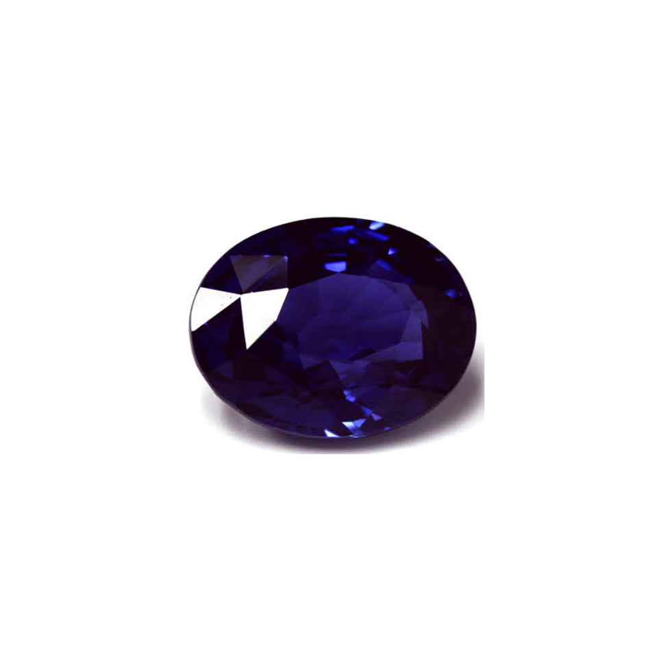 BLUE SAPPHIRE Oval 8.87 cts. GIA Certified  Untreated