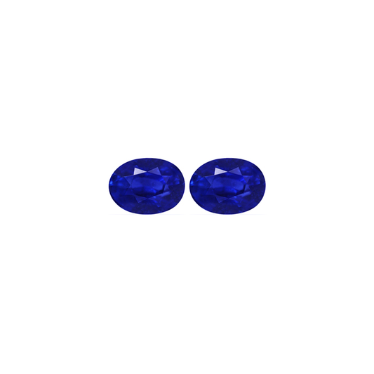 BLUE SAPPHIRE  Oval Matched Pair GIA Certified Untreated 10.33 cttw.