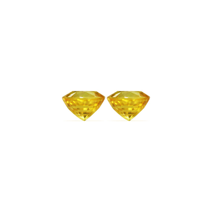 Yellow Sapphire Round Matched Pair 2.79cttw.