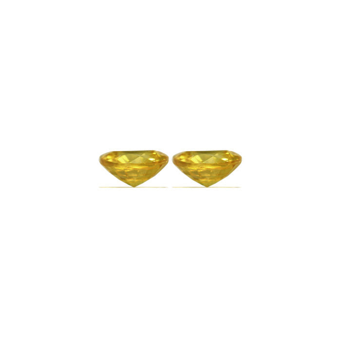 Yellow Sapphire Round Matched Pair  3.39 cttw.