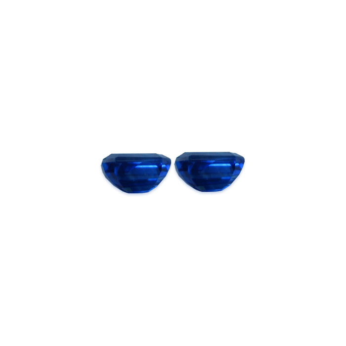 BLUE SAPPHIRE GIA Certified 5.15 cttw. Emerald Cut Matched Pair