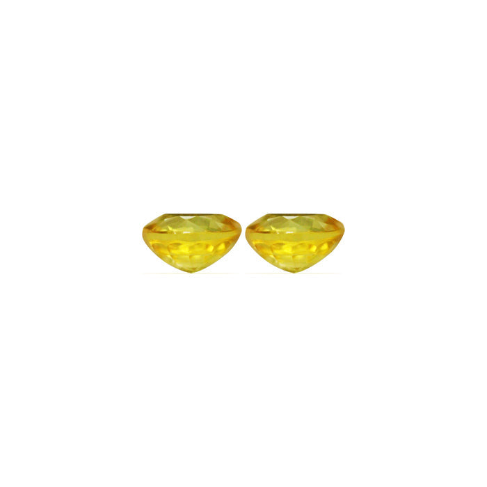 Yellow Sapphire Round Matched Pair 2.36 cttw.