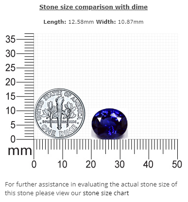 BLUE SAPPHIRE Oval GIA Certified 8.77 cts.