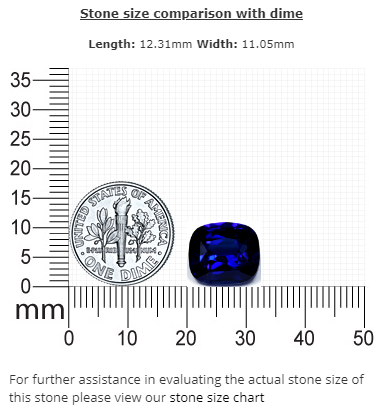 BLUE SAPPHIRE Cushion GIA Certified 7.60 cts.