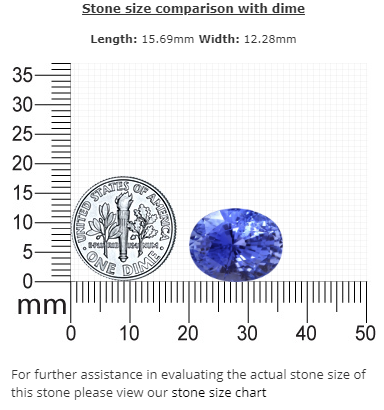 BLUE SAPPHIRE Oval GIA Certified Untreated 16.85 cts.