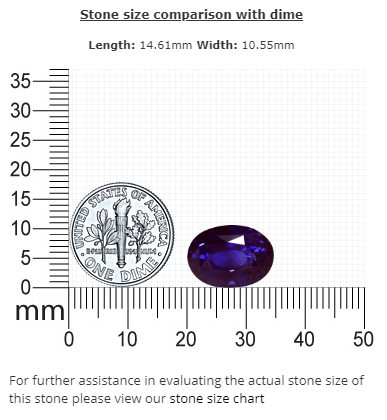 BLUE SAPPHIRE Oval GIA Certified Untreated 13.03 cts.