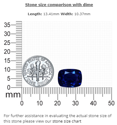 BLUE SAPPHIRE Cushion AGL Certified Untreated 10.10 cts.
