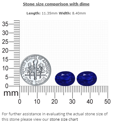 BLUE SAPPHIRE  Oval Matched Pair GIA Certified Untreated 10.33 cttw.
