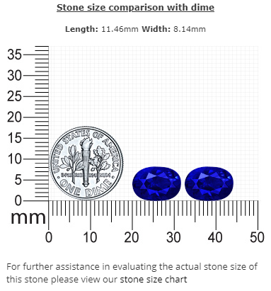 BLUE SAPPHIRE Oval Matched Pair 10.75 cttw. GIA Certified