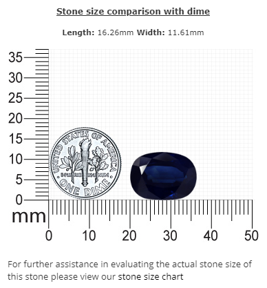 BLUE SAPPHIRE AGL Certified Untreated 15.32 cts.