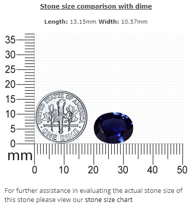 BLUE SAPPHIRE Oval 6.63 cts. AGL Certified  Untreated