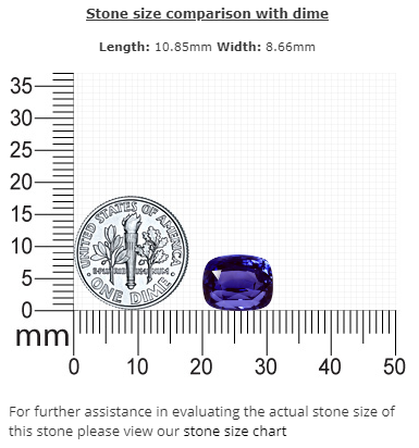 BLUE SAPPHIRE Cushion GIA Certified 7.17  cts.