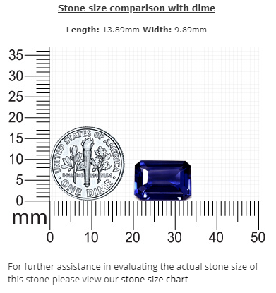 BLUE SAPPHIRE Emerald Cut GIA Certified 7.47 cts.