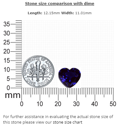 BLUE SAPPHIRE Heart GIA Certified 6.40 cts.