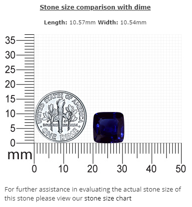 BLUE SAPPHIRE Cushion GIA Certified 6.62  cts.