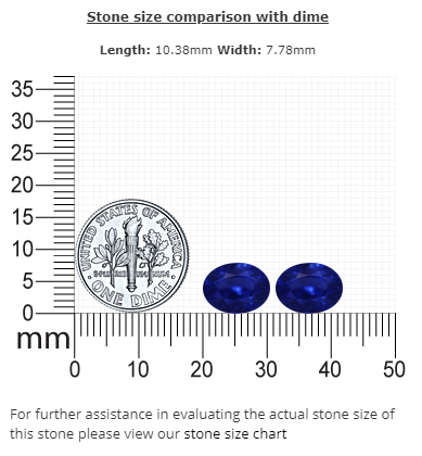 BLUE SAPPHIRE Oval Matched Pair GIA Certified Untreated 9.56 cttw.