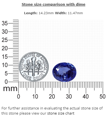 BLUE SAPPHIRE Oval GIA Certified 11.00 cts.