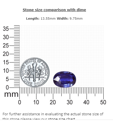 BLUE SAPPHIRE GIA Certified Untreated 7.17 cts. Oval