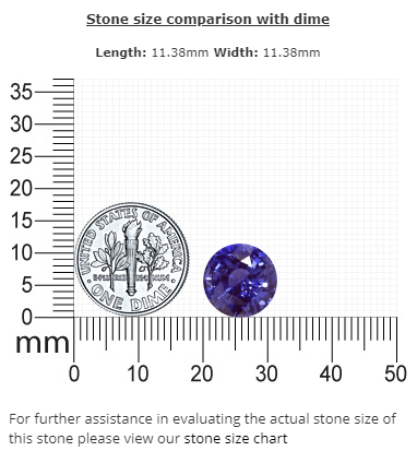 BLUE SAPPHIRE GIA Certified Untreated 6.91 cts. Round