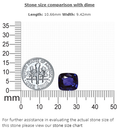 BLUE SAPPHIRE GIA Certified 6.16 cts. Cushion