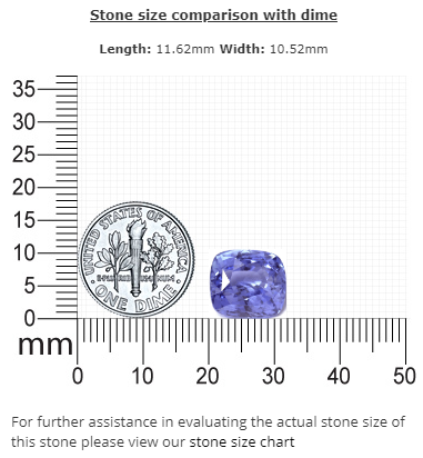 BLUE SAPPHIRE GIA Certified Untreated 9.59 cts. Cushion