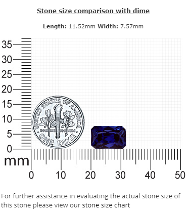 BLUE SAPPHIRE GIA Certified 6.21 cts. Emerald  Cut