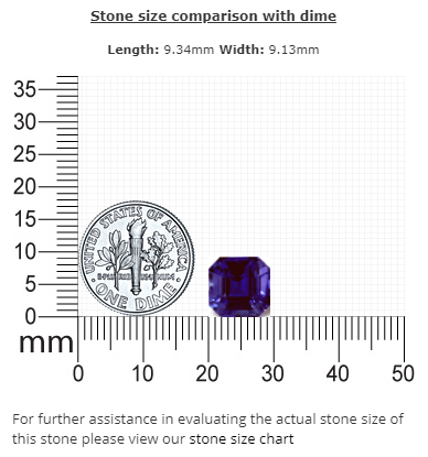 BLUE SAPPHIRE GIA Certified 5.92 cts. Emerald Cut