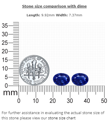 BLUE SAPPHIRE GIA Certified Untreated 7.54 cttw. Oval Matched Pair