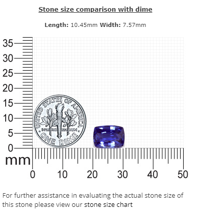 BLUE SAPPHIRE GIA Certified Untreated 4.37 cts. Cushion