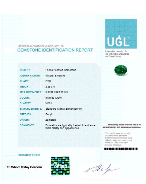 Copy of 2.38 cts. Emerald Oval  GIA Certified
