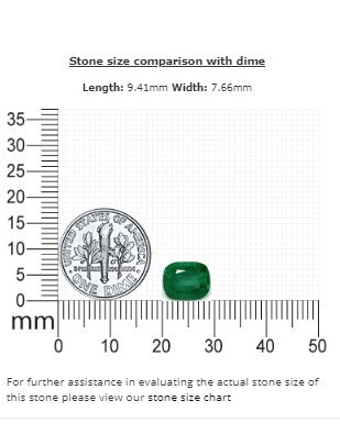2.83 cts. Emerald Cushion