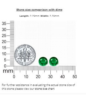 Green Emerald Round Matched Pair GIA Certified 3.29 cttw.