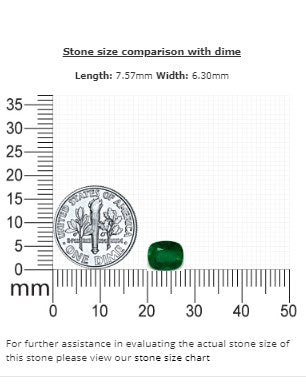 1.24 cts. Emerald Cushion
