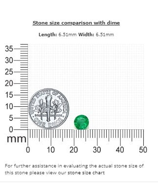 1.05 cts. Emerald Round