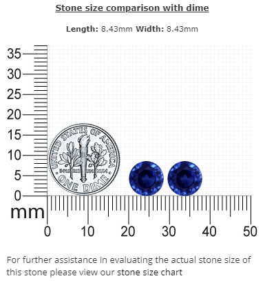 BLUE SAPPHIRE GIA Certified Untreated 5.59 cttw. Round Matched Pair
